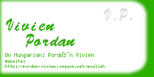 vivien pordan business card